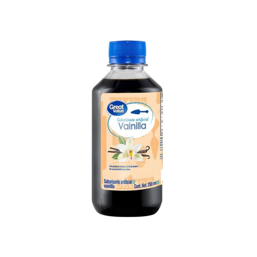 Saborizante artificial vainilla Great Value (250 ml / 8.45 fl oz)