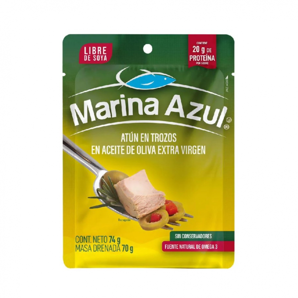 Atún en trozos de aceite de oliva extra virgen Marina Azul (74 g / 2.61 oz)