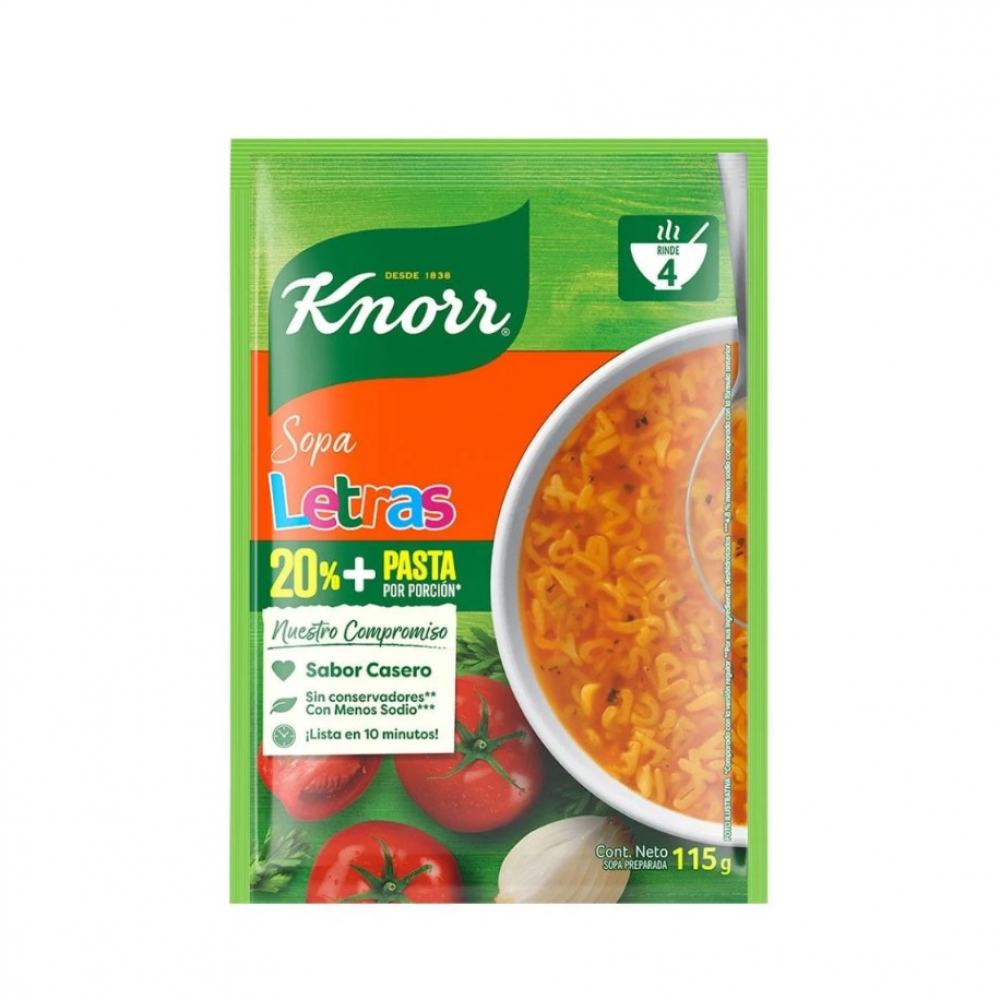 Sopa de letras Knorr (115 g / 4.06 oz)
