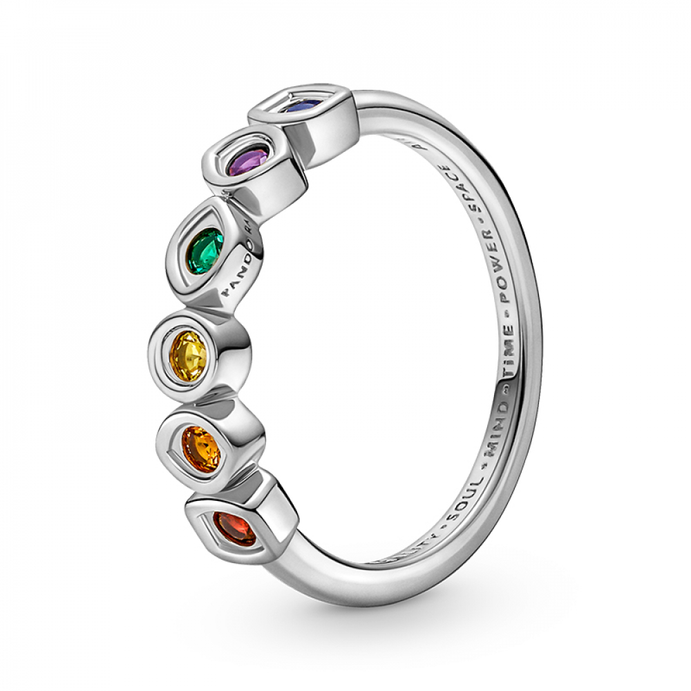Anillo Plata estilo Pandora gemas del infinito de los Vengadores de Marvel -16.5 mm-