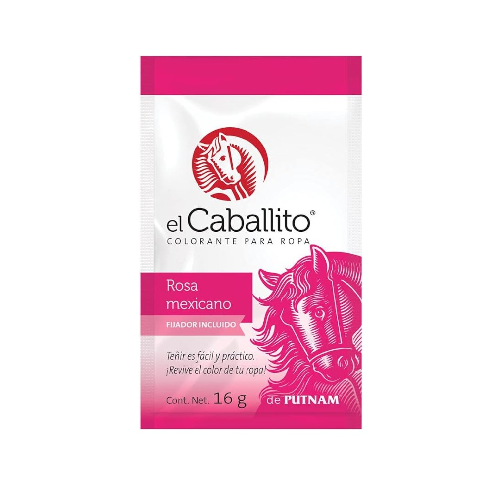 Colorante para ropa rosa mexicano El Caballito (16 g)