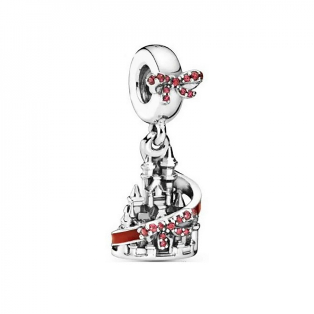 Charm colgante de plata estilo Pandora castillo de Disney