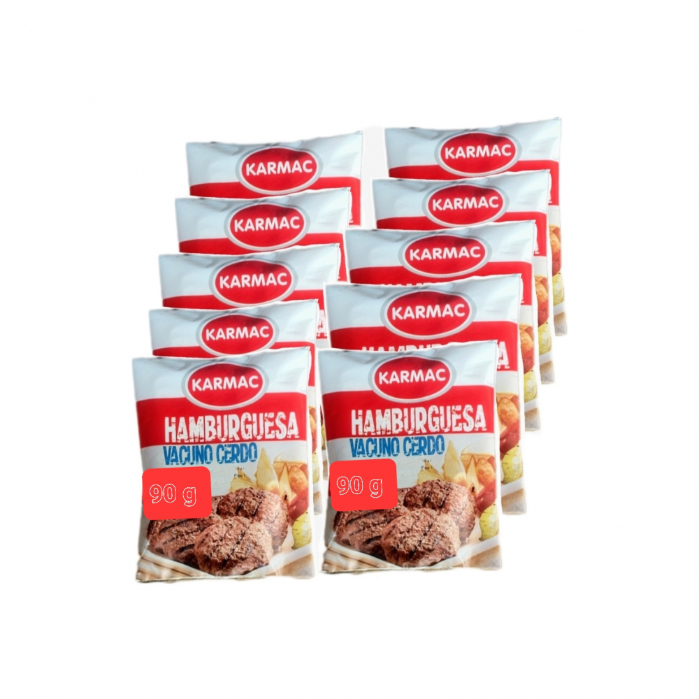 Hamburguesas de vacuno - cerdo (10 x 90 g / 2.65 oz)