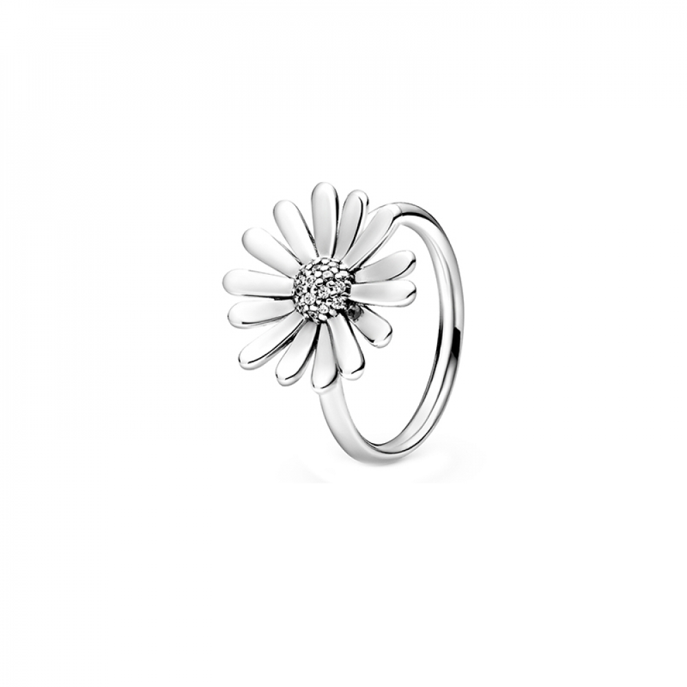 Anillo de plata estilo Pandora margarita -18.1 mm-