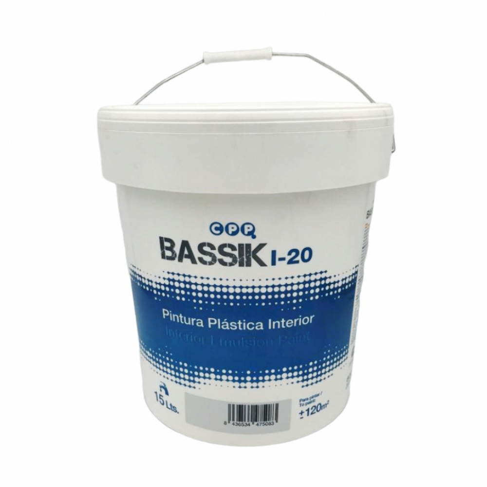 Pintura plástica interior blanca mate Bassik (15 L)