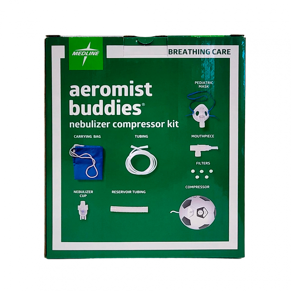 Kit compresor nebulizador Aeromist Buddies. Balón de fútbol.
