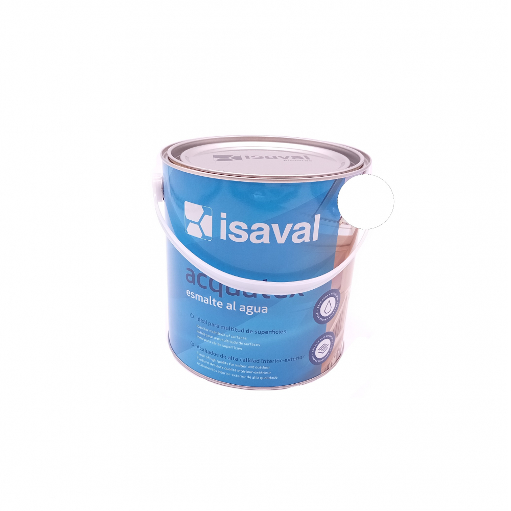 Esmalte al agua color blanco Acquatex Isaval (4 L)