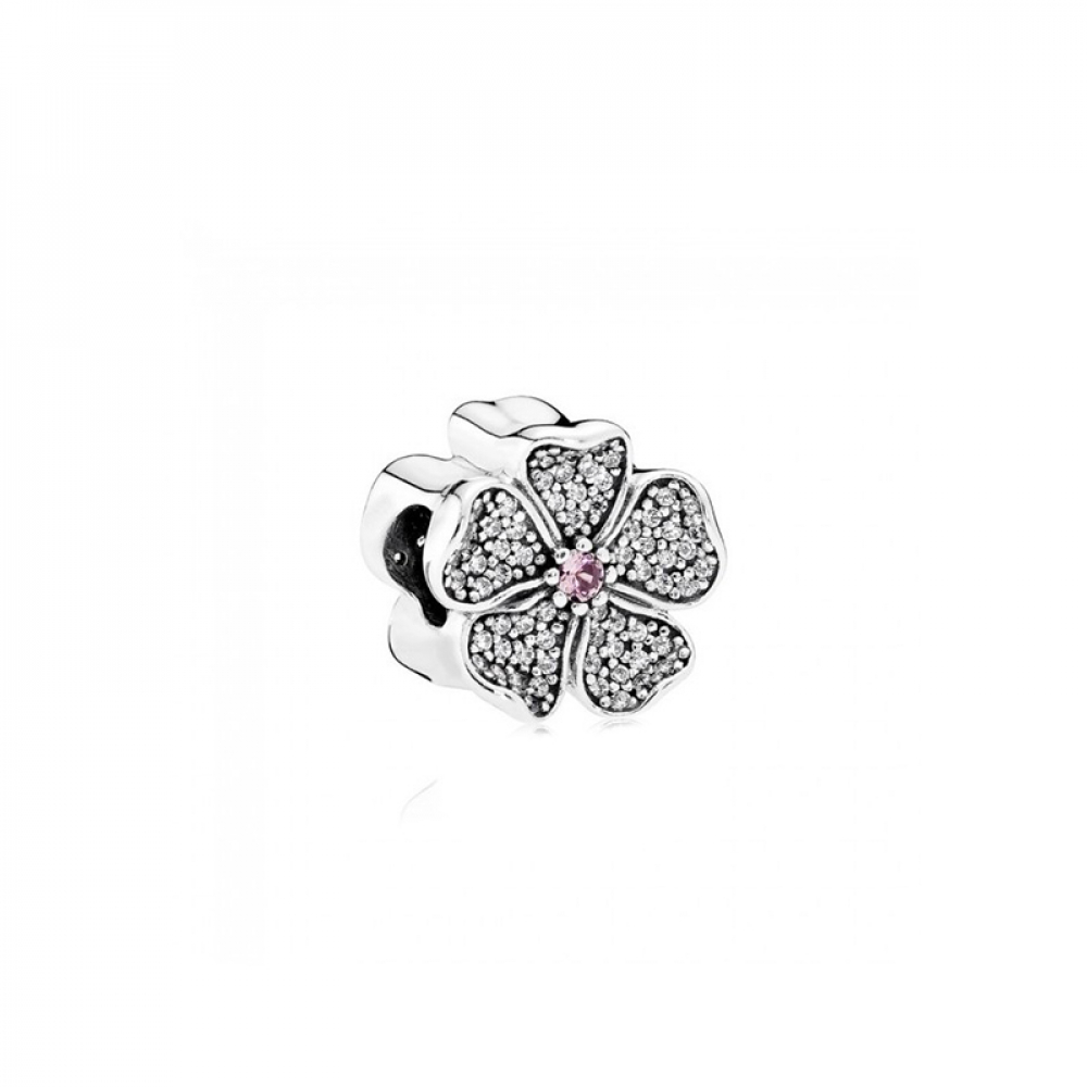 Charm de plata estilo Pandora flor del manzano