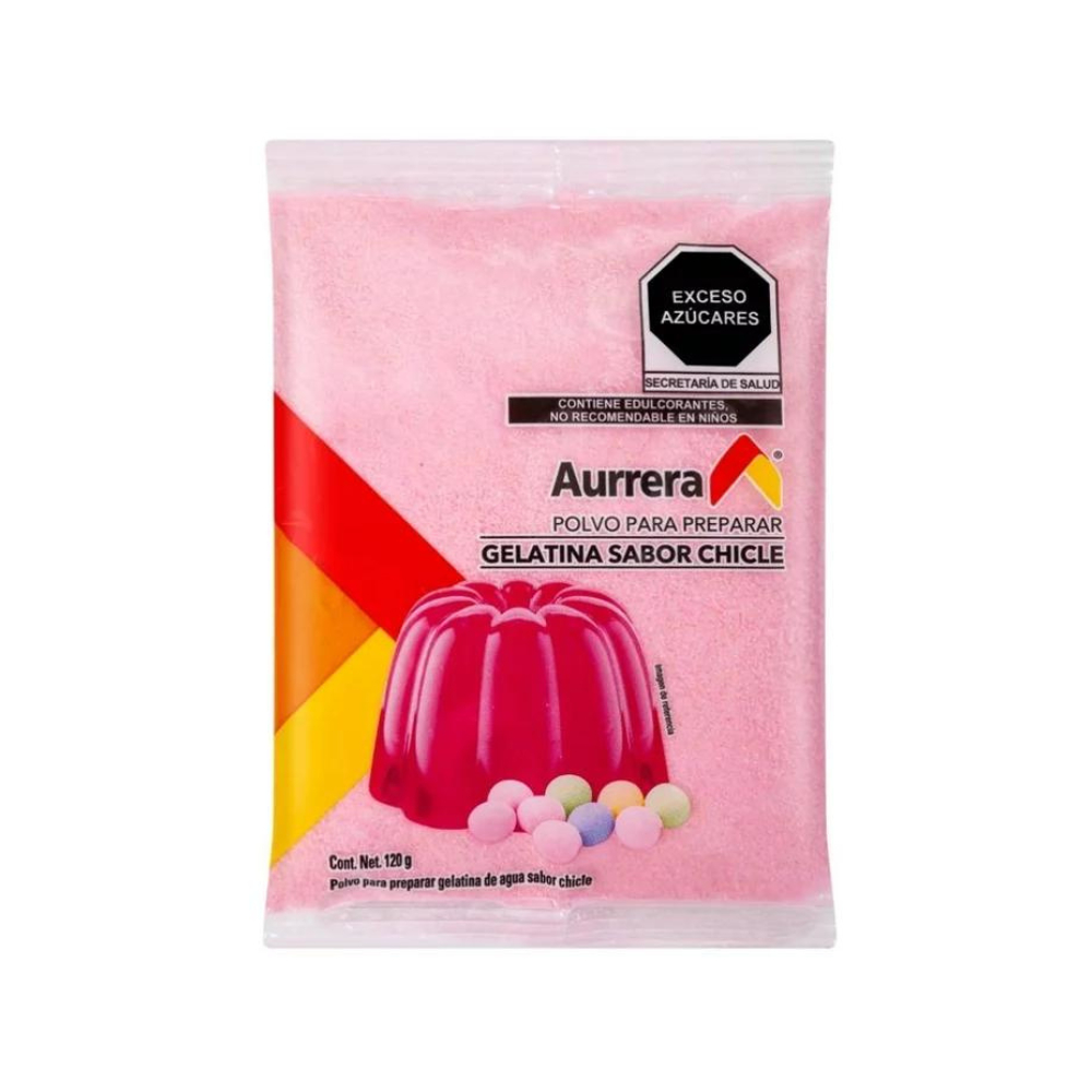 Gelatina sabor chicle Aurrera (120 g / 4.2 oz)