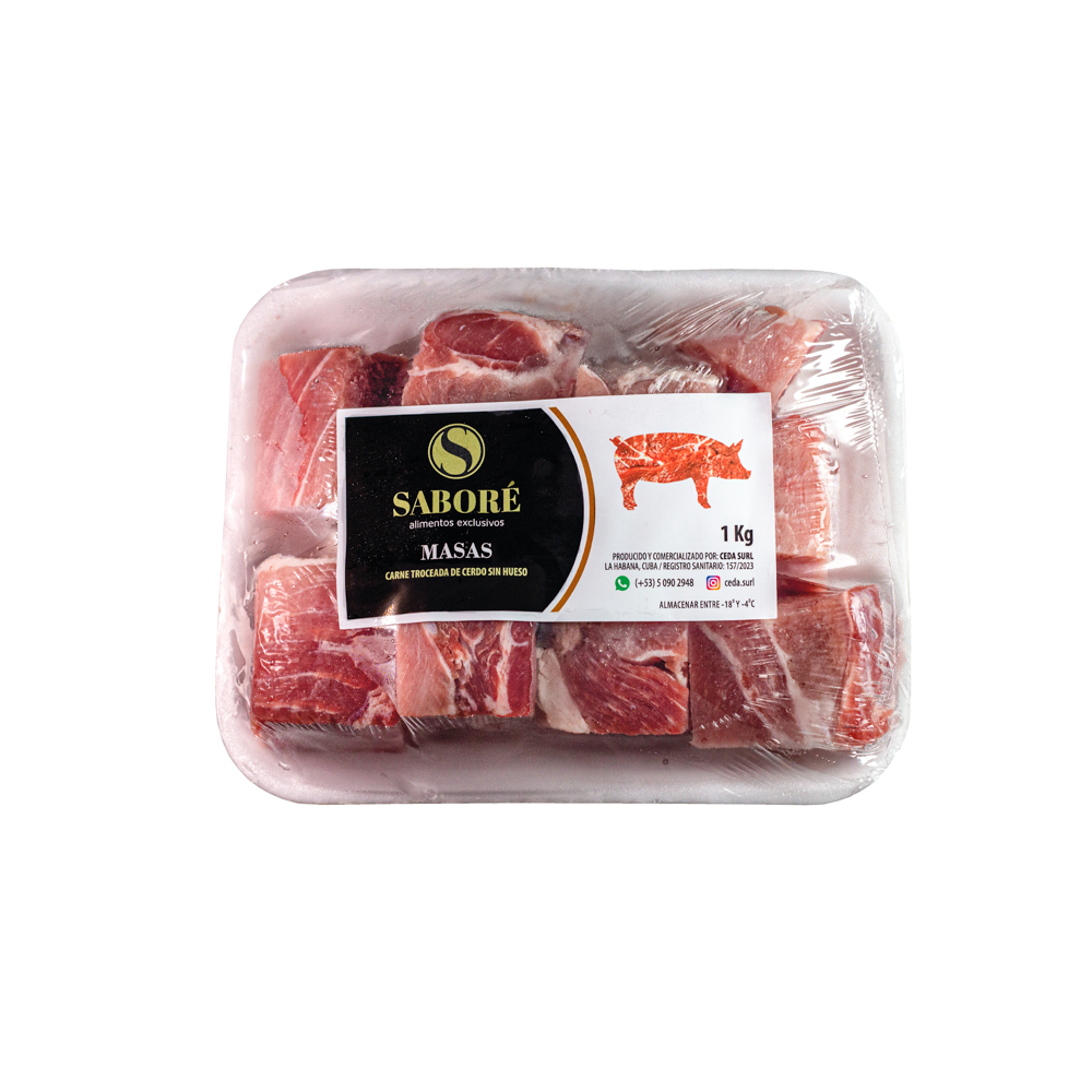 Masas de cerdo deshuesado (1 kg / 2.2 lb)