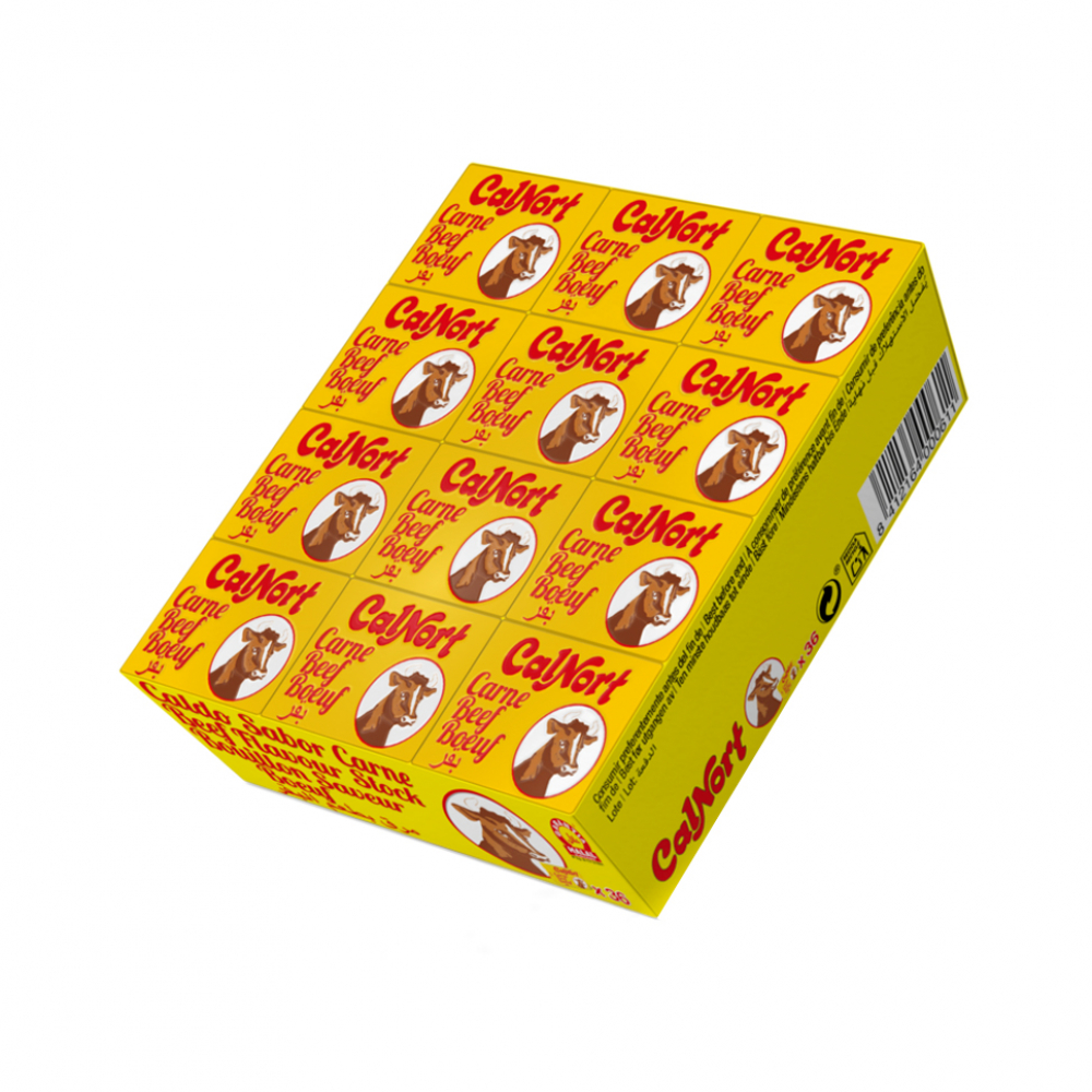 Cubo - pastilla - de caldo sabor carne de res CalNort (36 x 10 g)