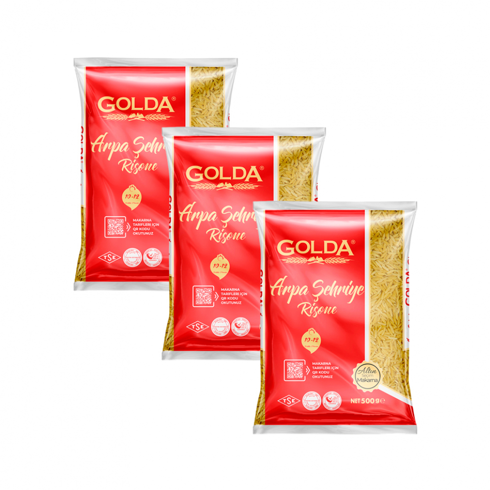 Pasta risone Golda (3 x 500 g / 1.10 lb)