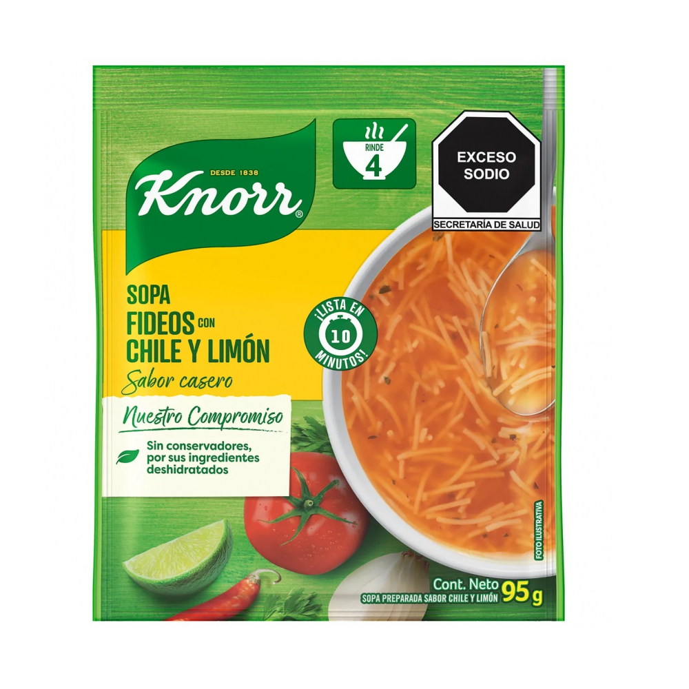 Sopa de fideos con chile y limón Knorr (95 g / 3.35 oz)