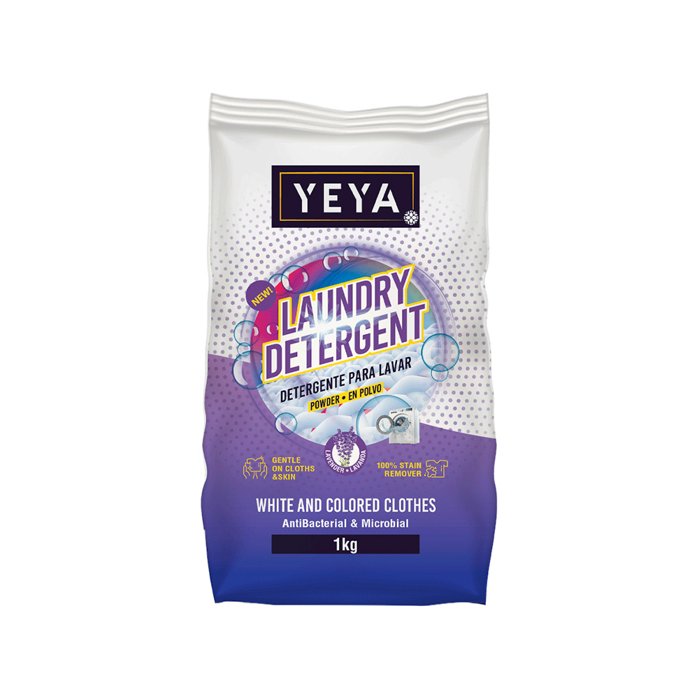 Detergente en polvo con aroma a lavanda Yeya (1 kg / 2.2 lb)