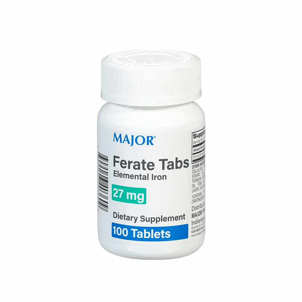 Hierro elemental. 27 mg (100 tabletas)