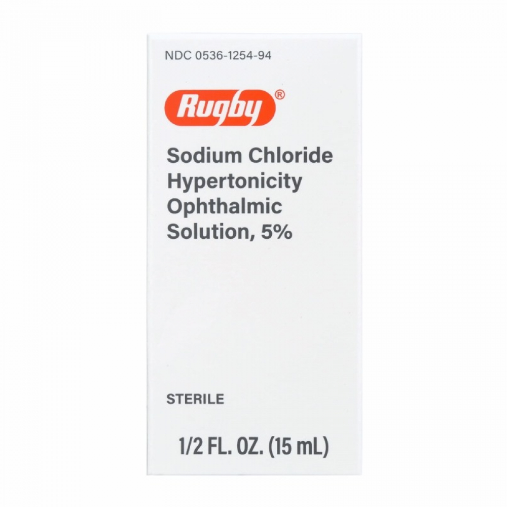 Solución oftálmica de hipertonicidad de cloruro de sodio 5% (15 ml / 1/2 fl. oz.)