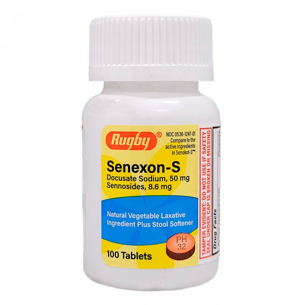Docusato de sodio 50 mg + Senósidos 8.6 mg (100 tabletas)