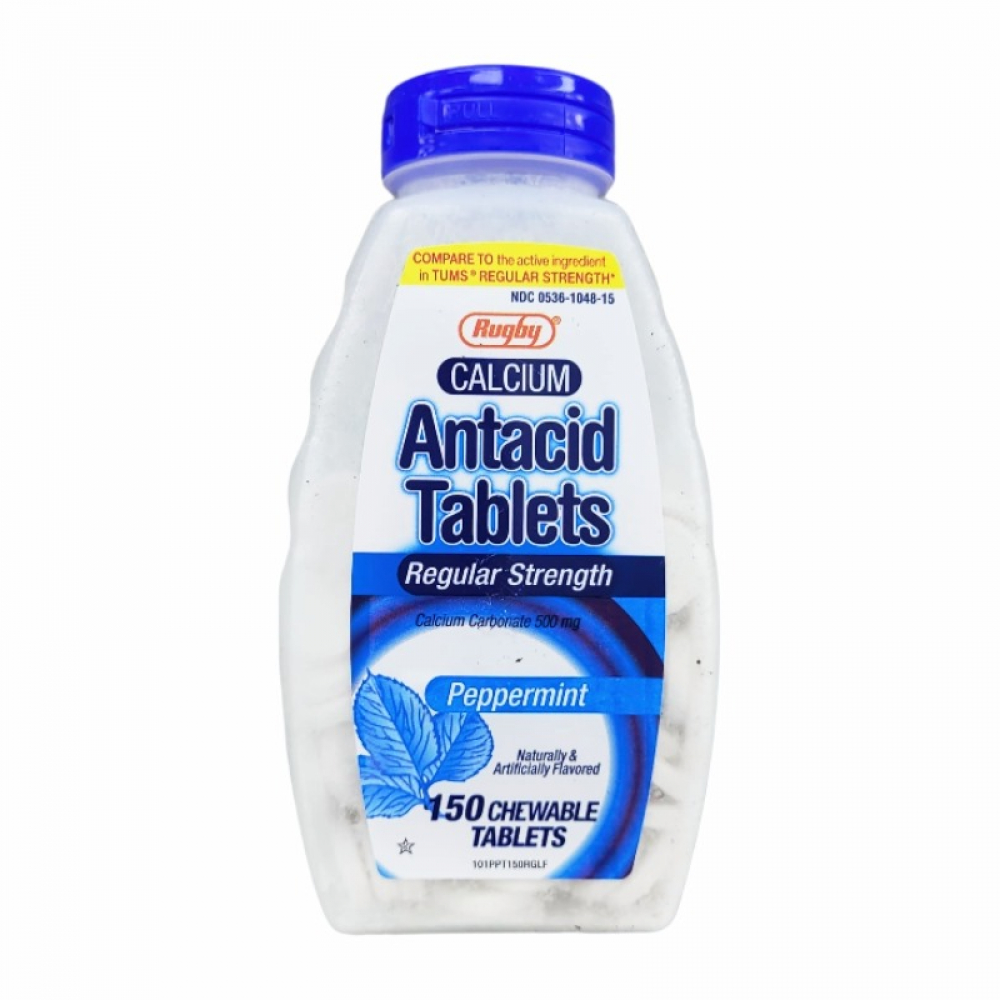 Carbonato de calcio antiácido 500 mg (150 tabletas masticables)