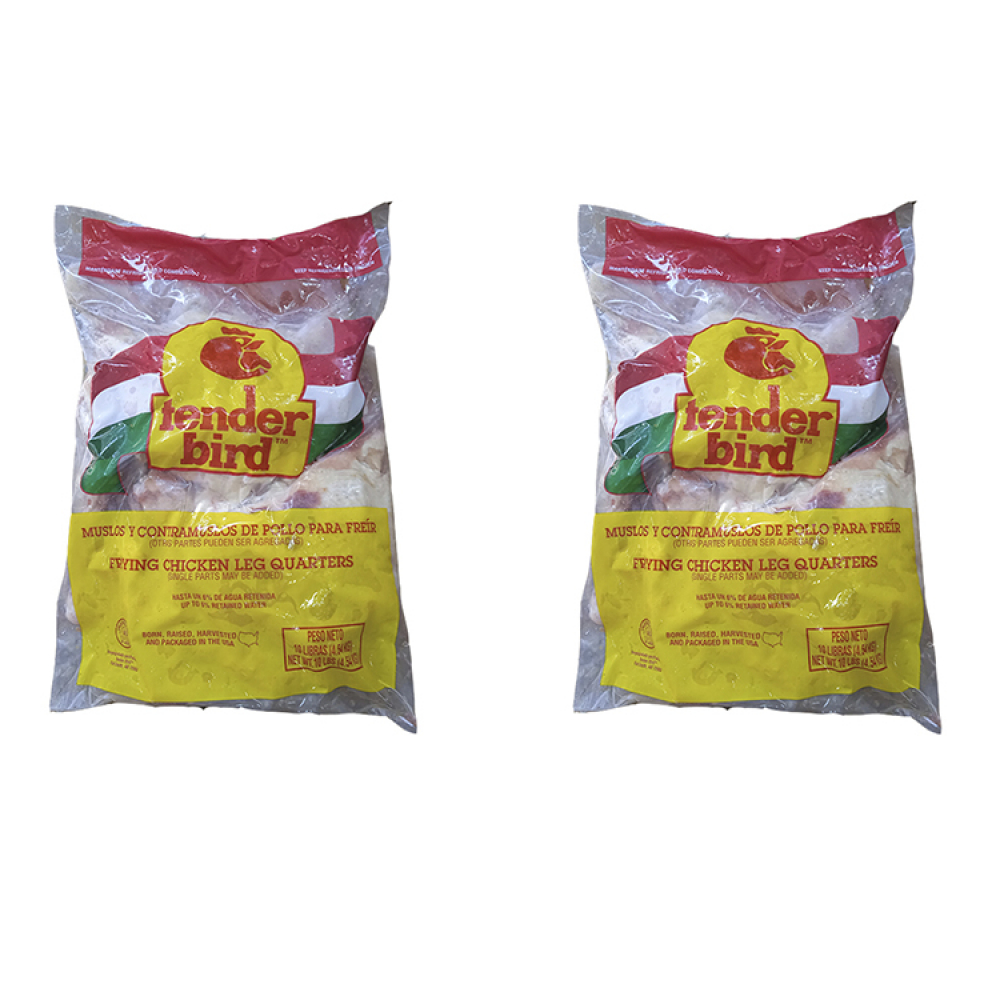 Cuartos traseros de pollo Tender Bird (2 x 4.54 kg / 10 lb)