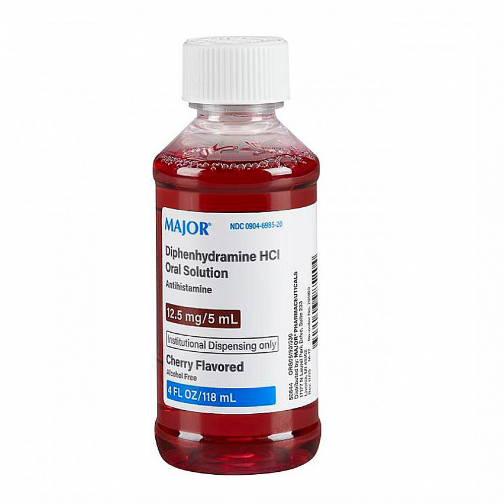 Difenhidramina HCl 12.5 mg / 5 ml (118 ml / 4 fl oz)