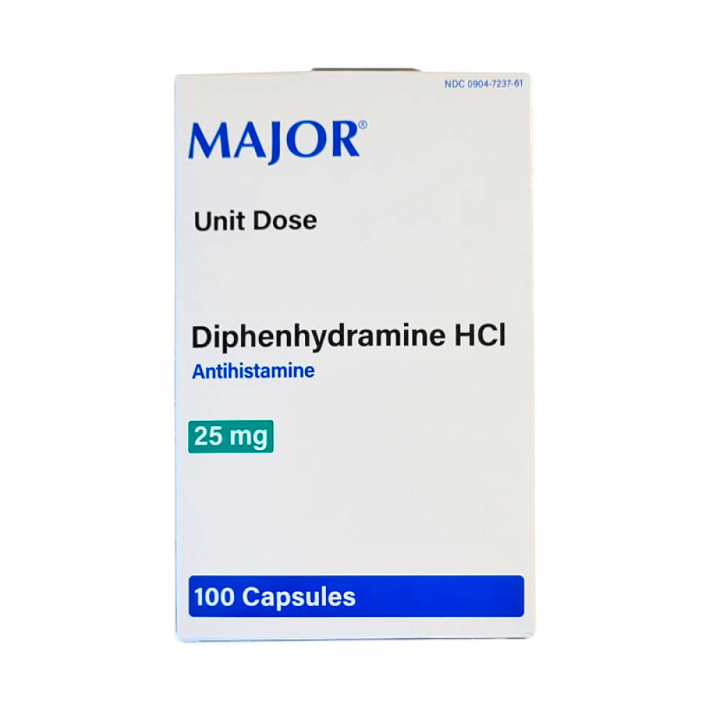 Difenhidramina HCl 25 mg (100 cápsulas)