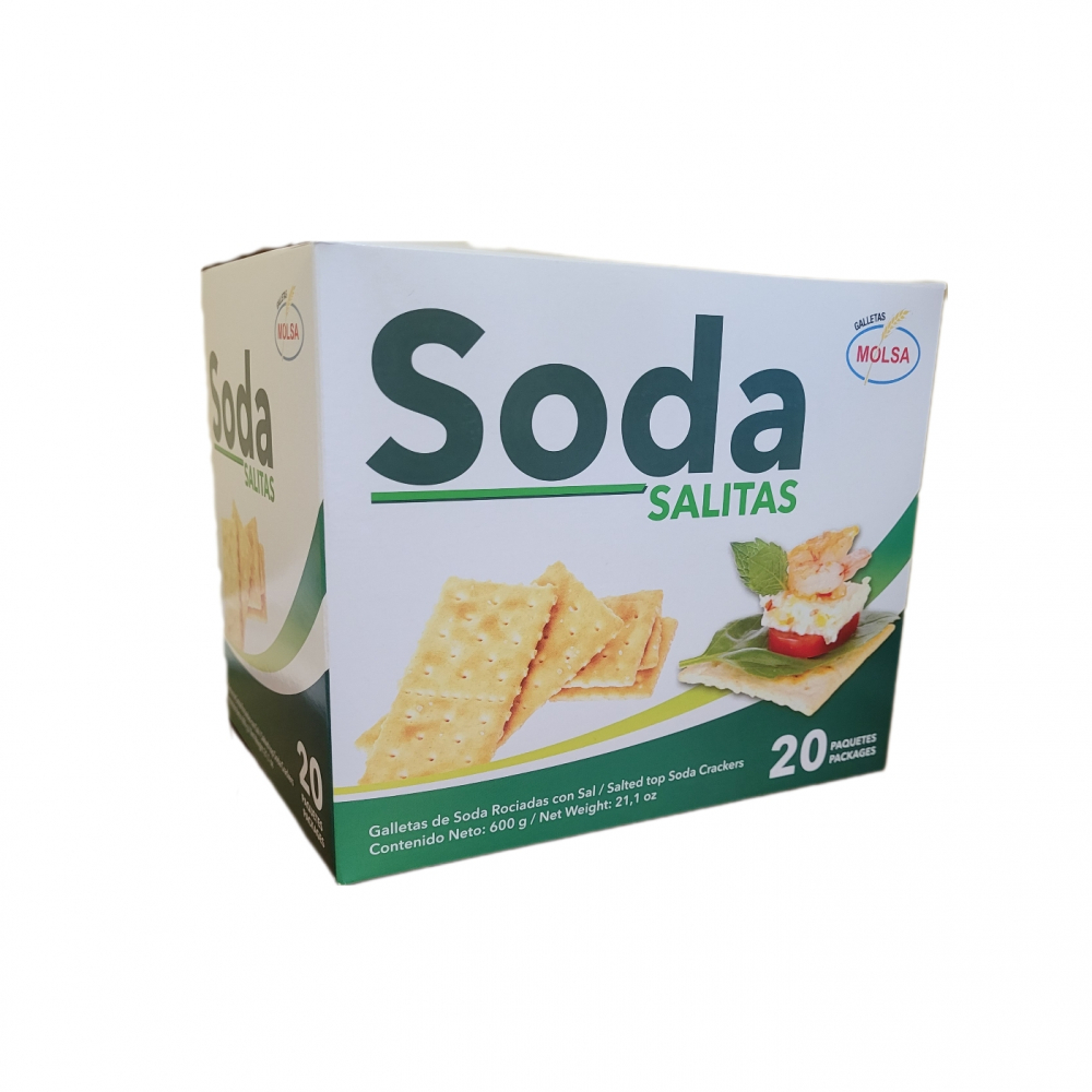 Galletas de soda rociadas con sal salitas Molsa (600 g / 1.32 lb)