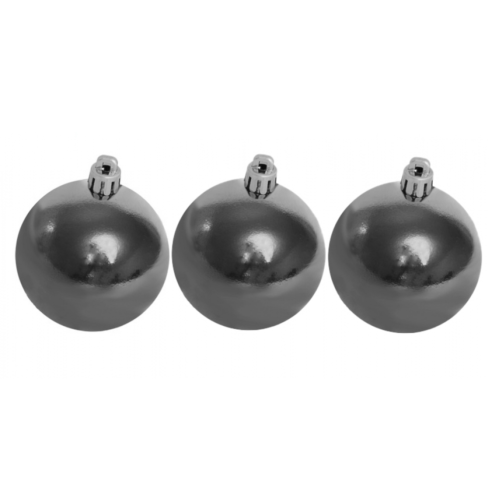 Juego bolas de navidad color plata (3 U)