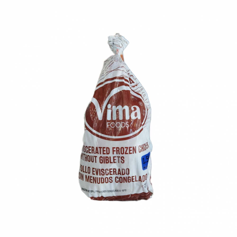 Pollo entero eviscerado Vima Foods (1.5 kg / 3.31 lb)