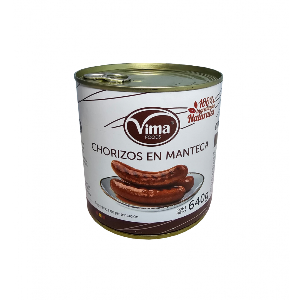 Chorizos en manteca Vima Foods (640 g / 1.41 lb)