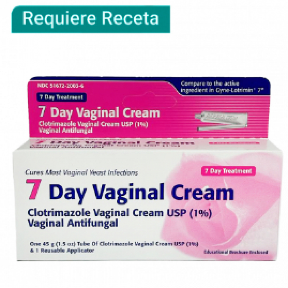 Clotrimazol crema vaginal 1% (45 g / 1.5 oz)
