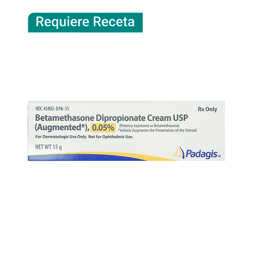 Crema de dipropionato de betametasona -aumentada- 0.05% (15 g)