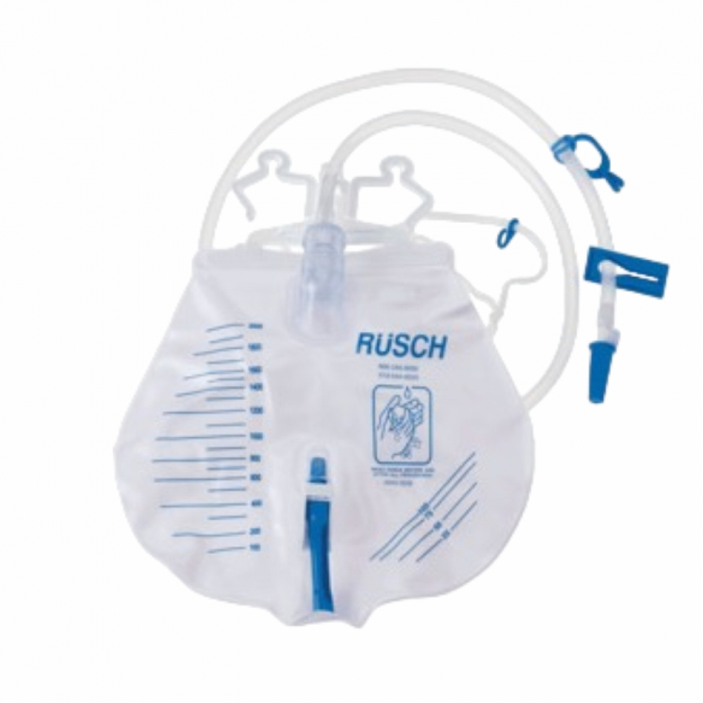 Bolsa de drenaje urinario con válvula antirreflujo estéril 2000 mL
