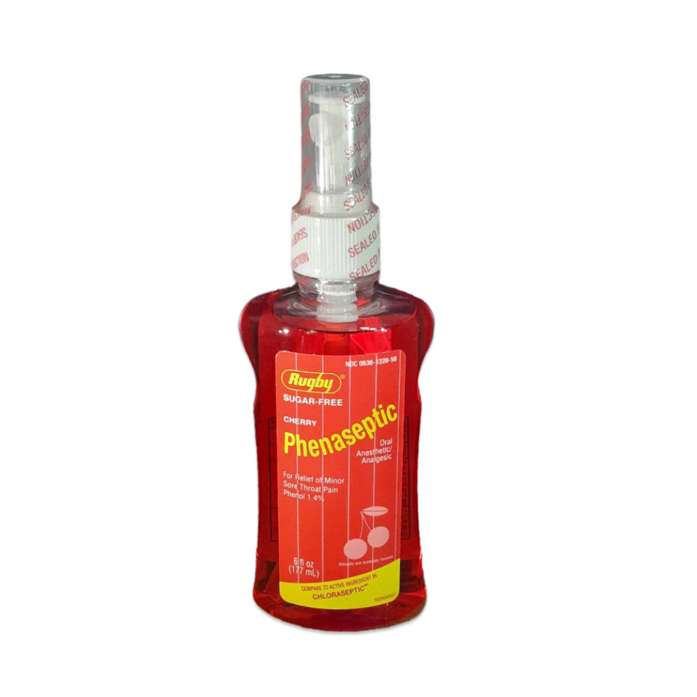 Fenaséptico. Fenol 1.4%. Analgesico y anestédico oral sabor cereza (177 ml/ 6 fl oz)