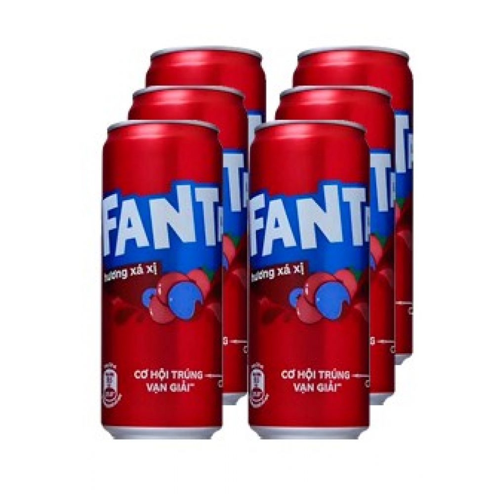 Refresco -lata- con sabor natural de zarzaparrilla Fanta (6 x 320 ml)