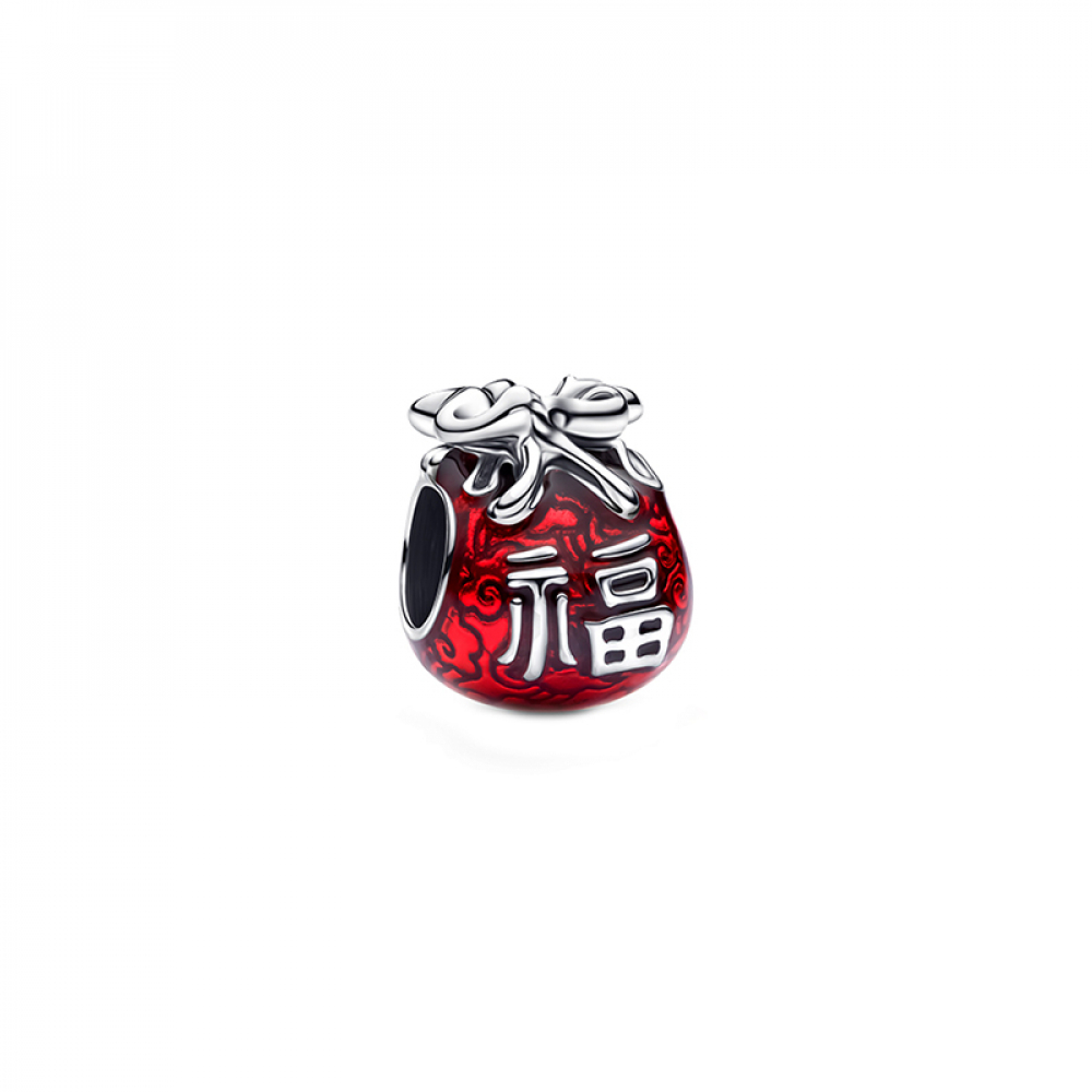 Charm de plata estilo Pandora bolsa de la suerte
