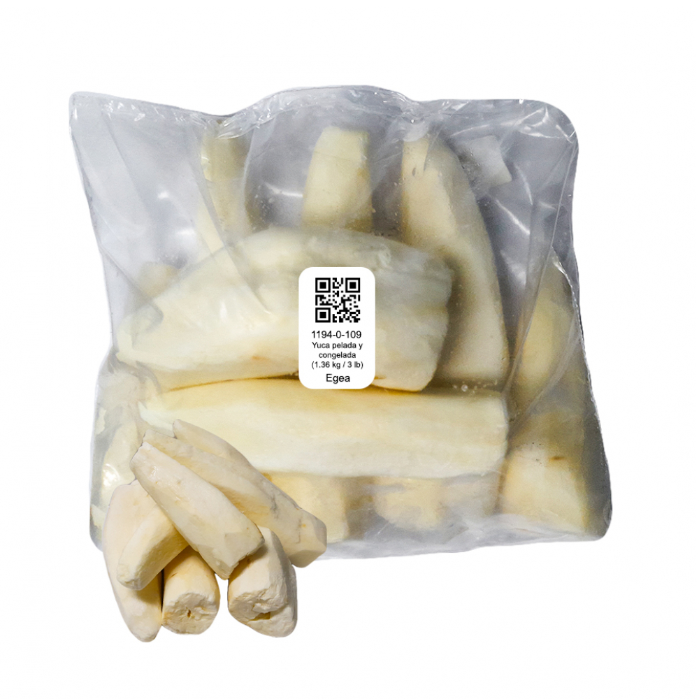 Yuca pelada y congelada (1.36 kg / 3 lb)