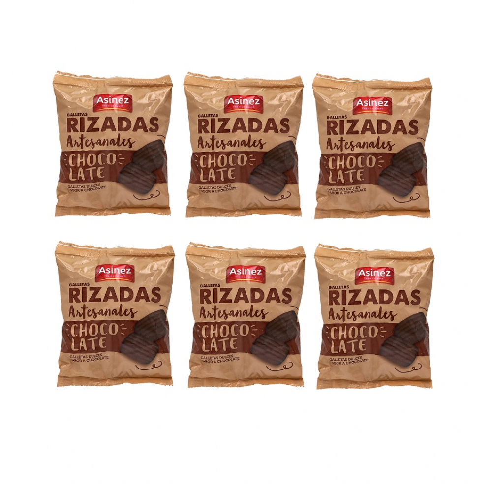 Galletas rizadas artesanales de chocolate Asinez (6 x 180 g / 6.34 oz)