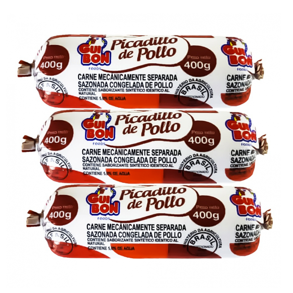Picadillo de pollo MDM sazonado GuiBon (3 x 400 g / 12.10 oz)