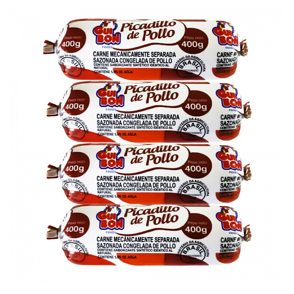 Picadillo de pollo MDM sazonado GuiBon (4 x 400 g / 12.10 oz)