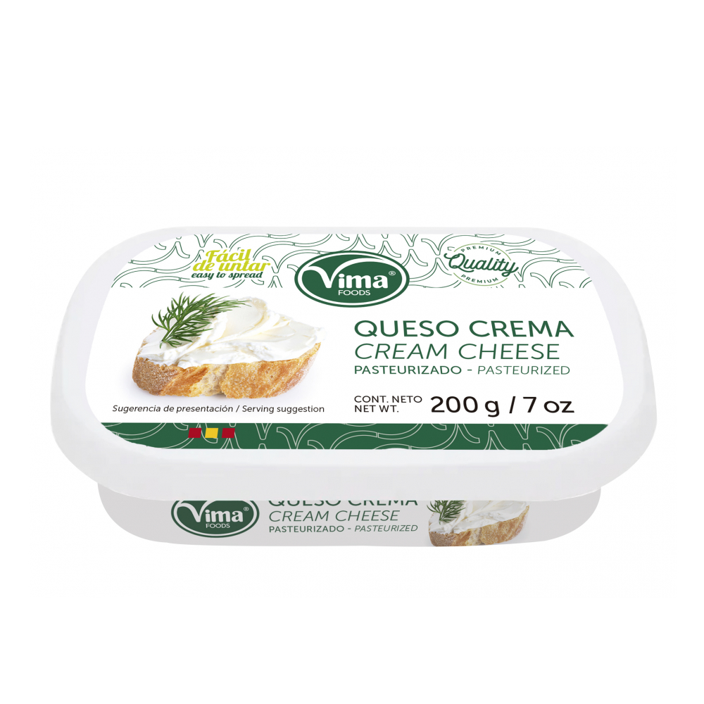Queso crema pasteurizado Vima Foods (200 g / 7.05 oz)