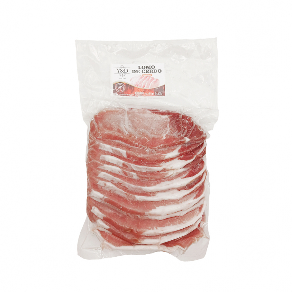 Lomo de cerdo en lonjas Y&D Ricos (1 kg / 2.2 lb)