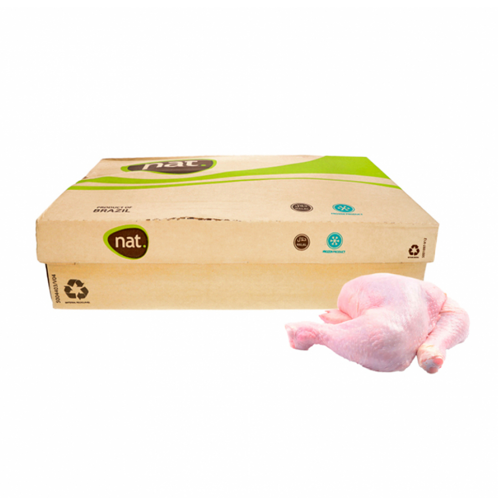 Caja de cuartos traseros de pollo Nat (10 kg / 22 lb)