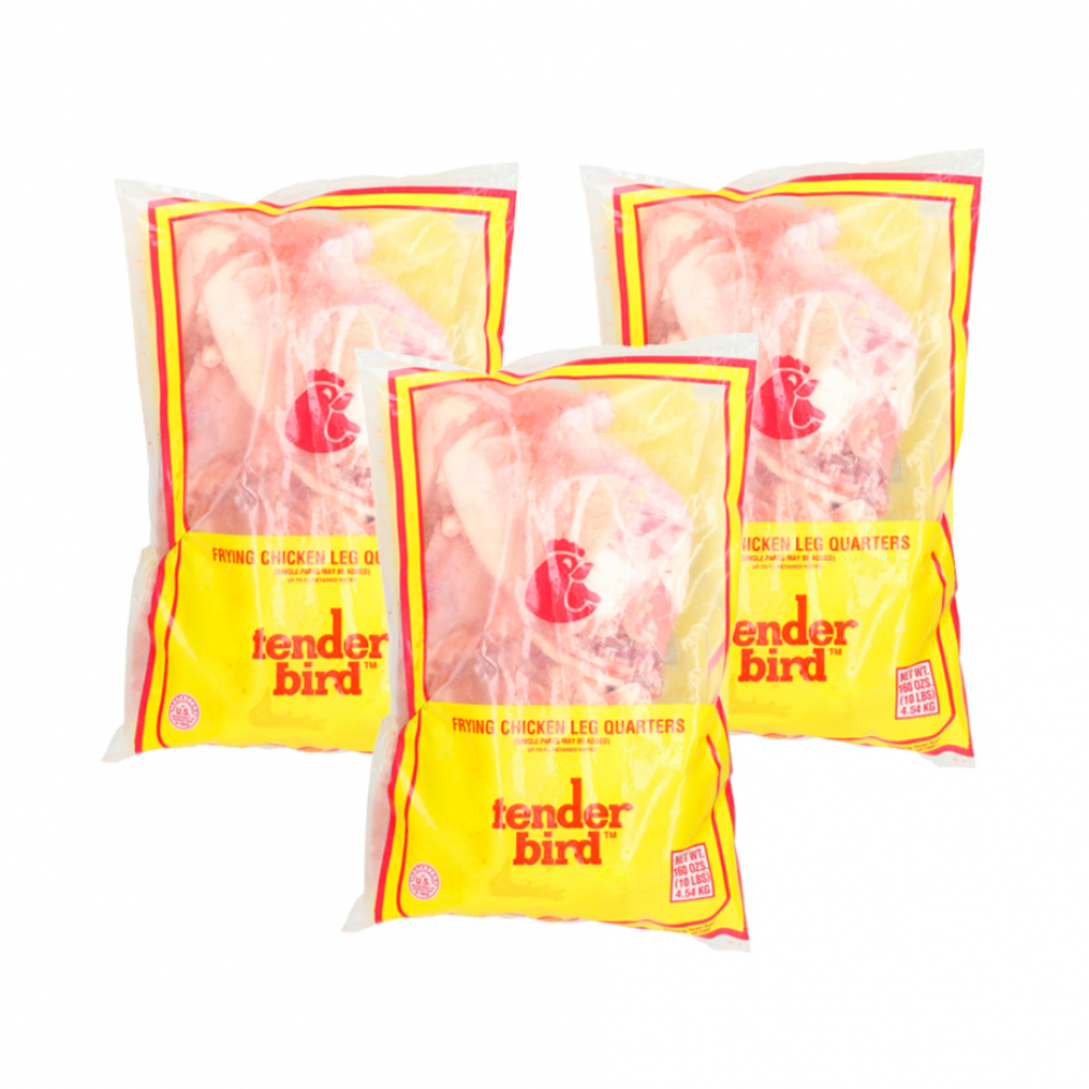 Cuartos traseros de pollo Tender Bird (3 x 4.54 kg / 10 lb)