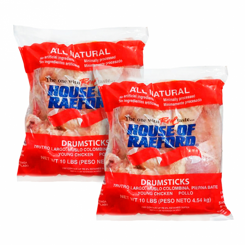 Muslos de pollo House of Raeford (2 x 4.5 kg / 10 lb)