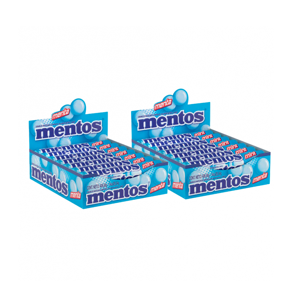 Caramelo masticable sabor menta Mentos (2 x 406.56 g / 14.34 oz)