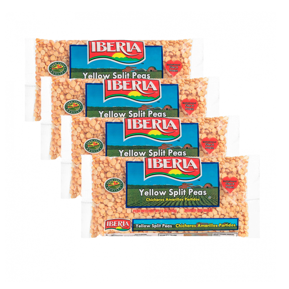 Chicharos amarillos partidos Iberia (4 x 340 g/ 12 oz)