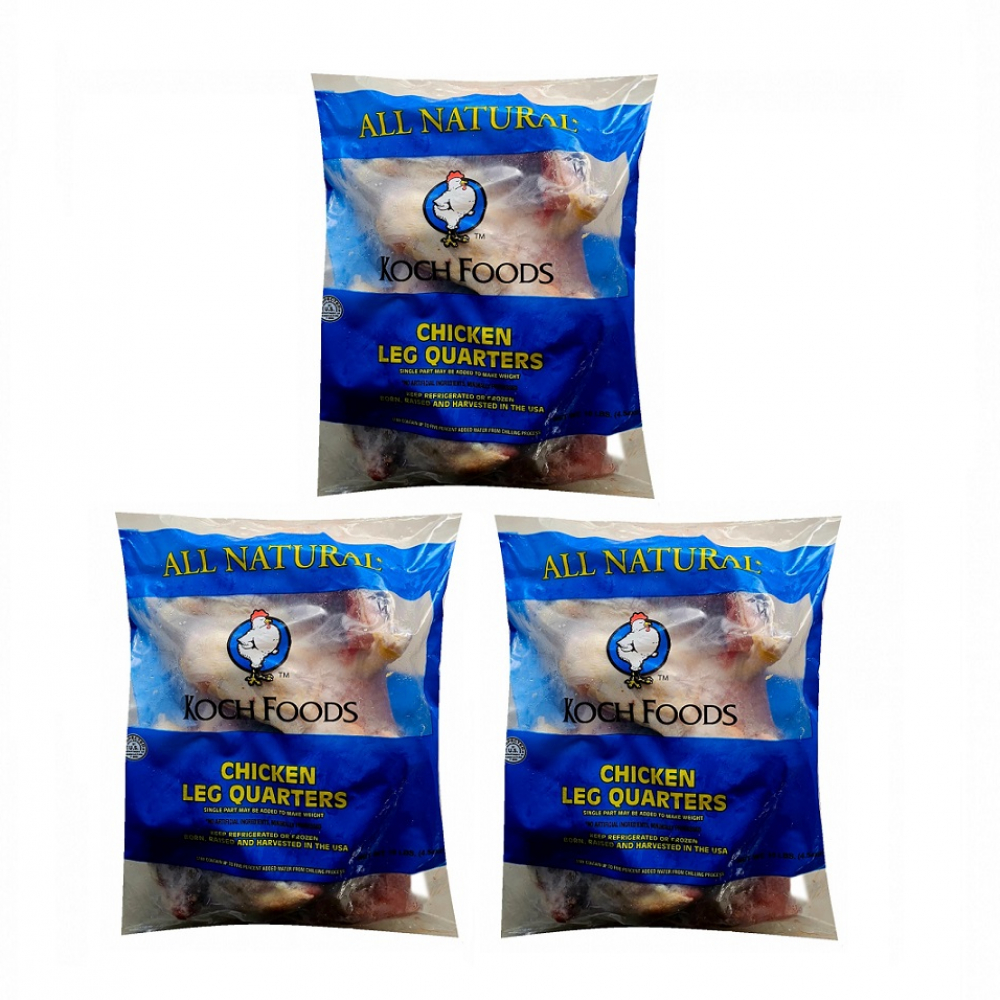Cuartos traseros de pollo Koch Foods (3 x 4.54 kg / 10 lb)