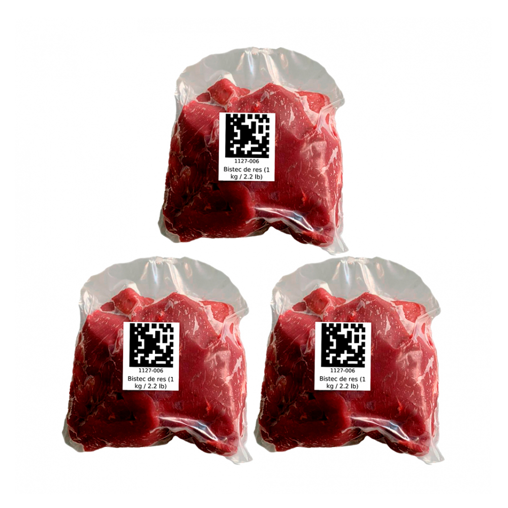 Bistec de res (3 x 1 kg / 2.2 lb)