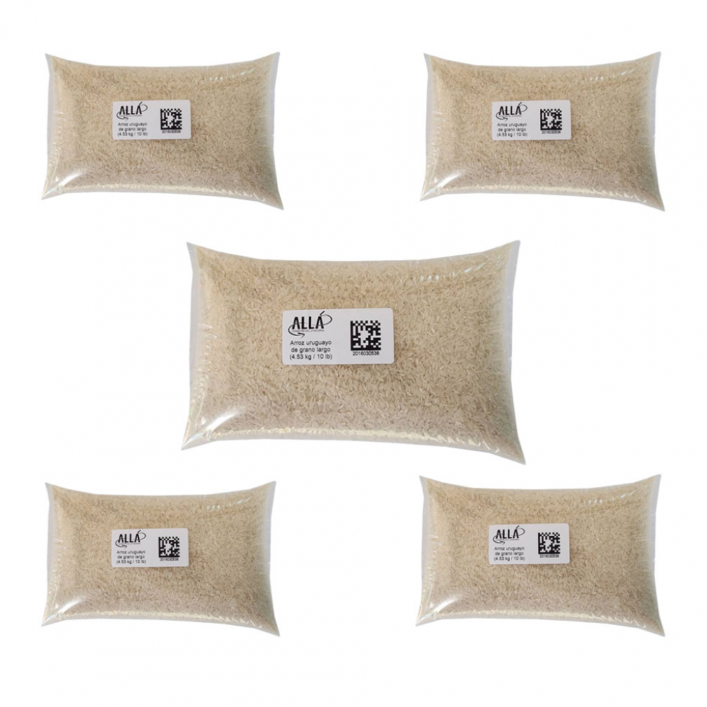 Arroz Premium de grano largo Uruguayo ( 5 x 4.53 kg / 10 lb)