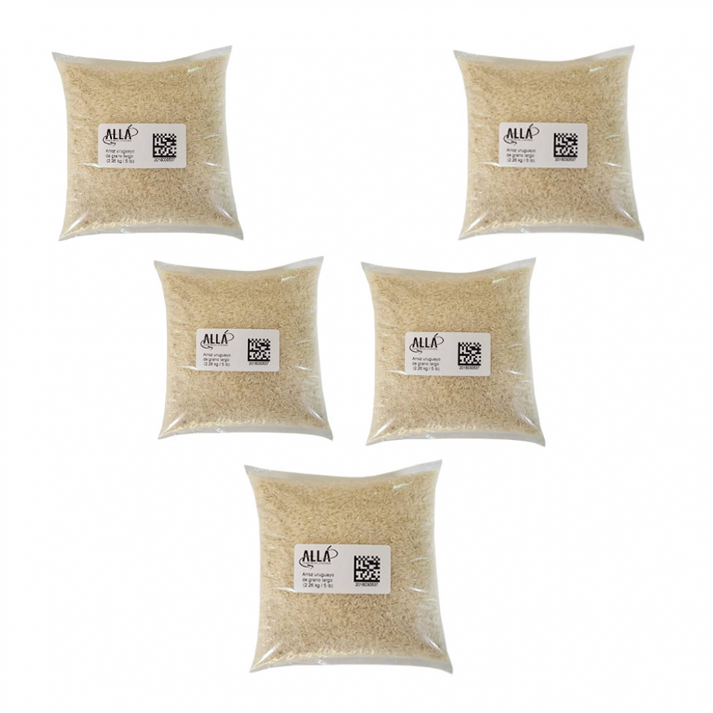 Arroz Premium de grano largo Uruguayo ( 5 x 2.26 kg / 5 lb)